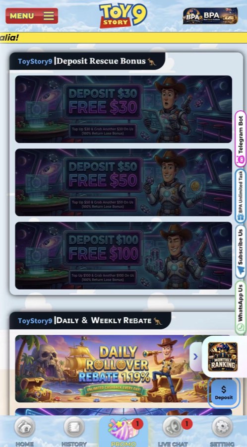 Toystory9 Mobile 2026 - Exclusive Free Rewards & Deposit Bonuses